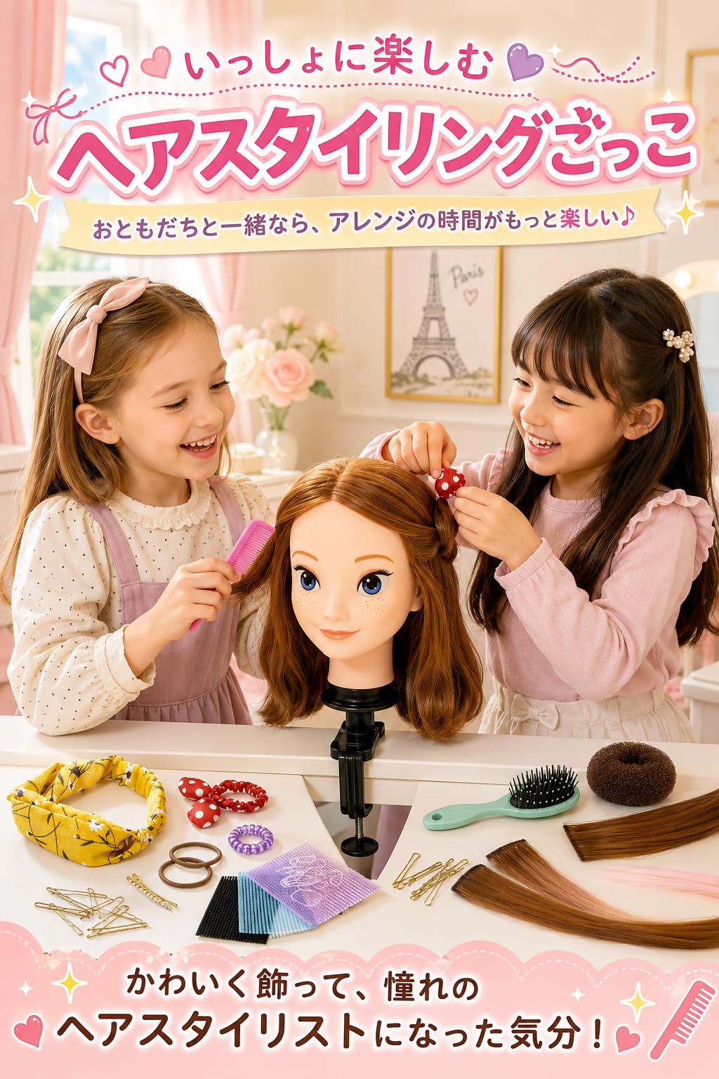 Amazon.co.jp: ヘアアレンジおもちゃ 女の子 美容師ごっこ