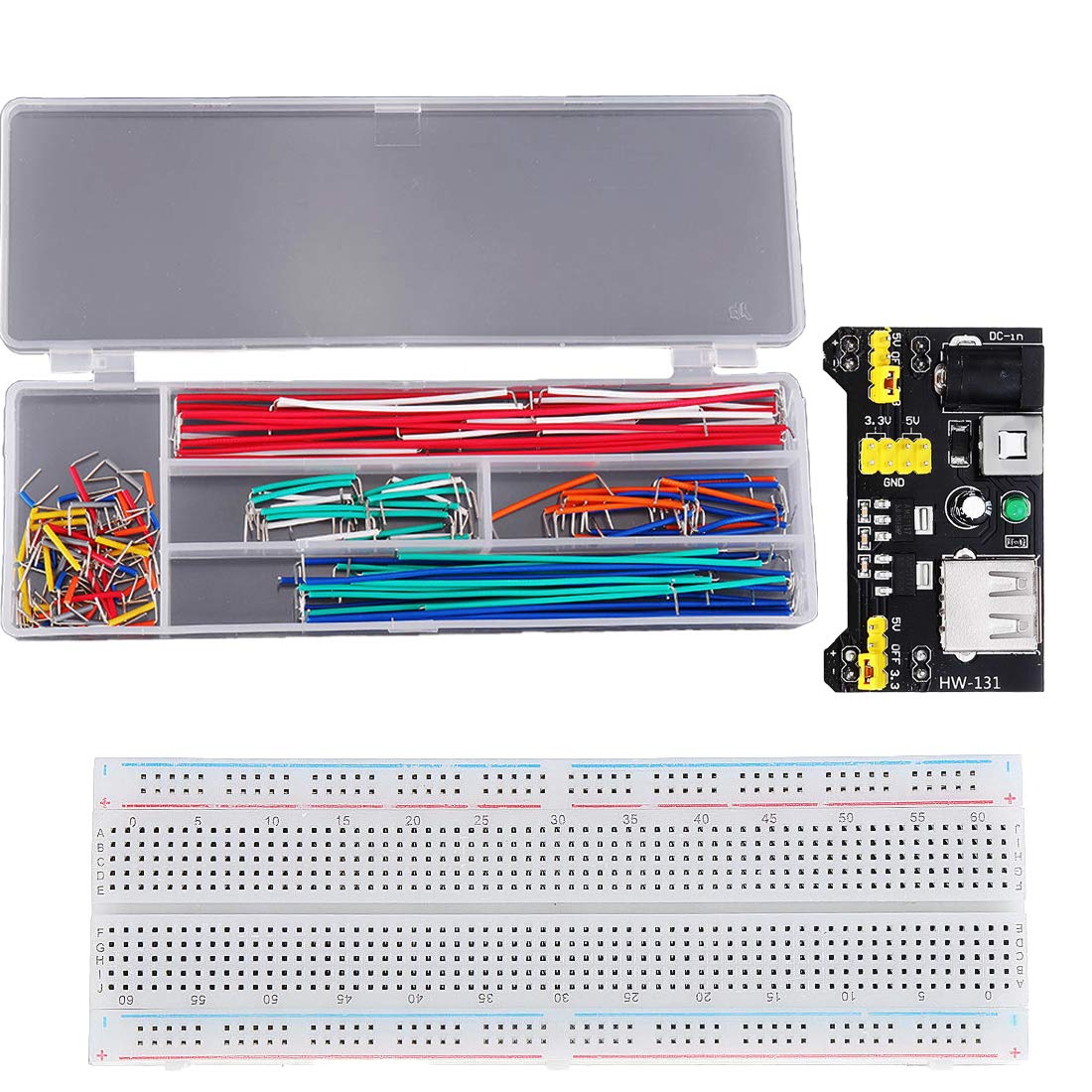 REES52® MB102 830 Points Solderless Prototype Breadboard With Power Supply Module and 140 Pcs Jumper Wires Kit for DIY Starter Kit, Jumper Wire, Breadboard (B08WLYPYG5) Amazon Price History, Amazon Price Tracker