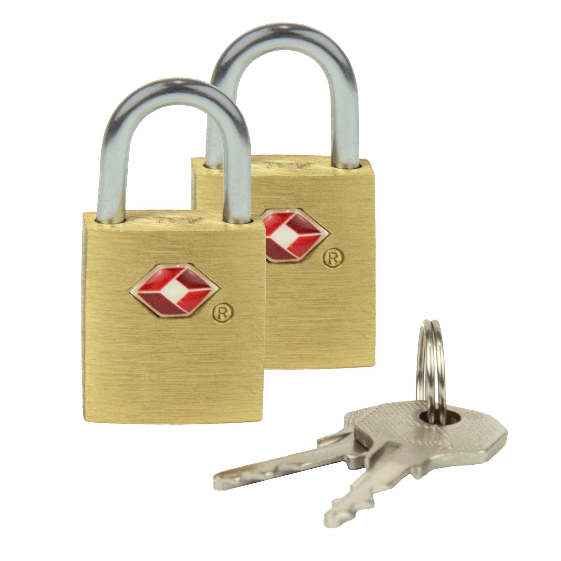 TravelonTSA Set of 2 Padlocks, Brass, Pad Lock, Tsa Set of 2 Padlocks