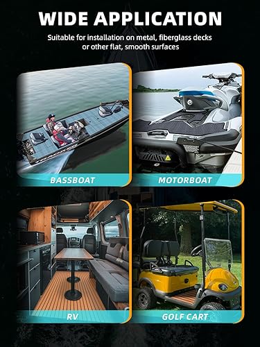 Miniatura 7 de FOCEAN - Alfombrilla de espuma de etilvinilacetato, antideslizante, autoadhesiva, para lancha motora, kayak, tabla de surf, jardín, piscinas, 75 x