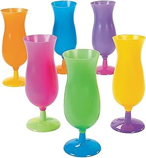 THE WHITE SHOP Neon Colored Hurricane Glasses 14oz