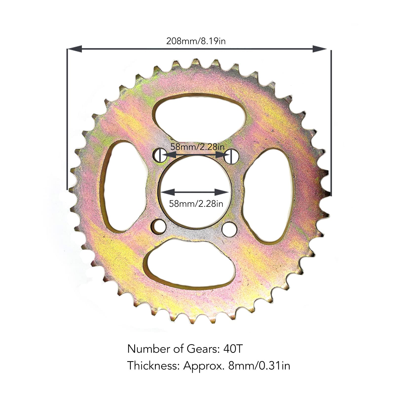 XIKOBY 35 Chain 40 Tooth Rear Sprocket For Mini Bike