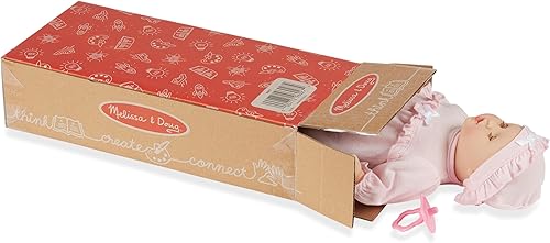 Miniatura 6 de Melissa & Doug Mine to Love Jenna - Muñeca de bebé de 12 pulgadas con ojos móviles, acción de succión de pulgar y chupete, ropa y accesorios para
