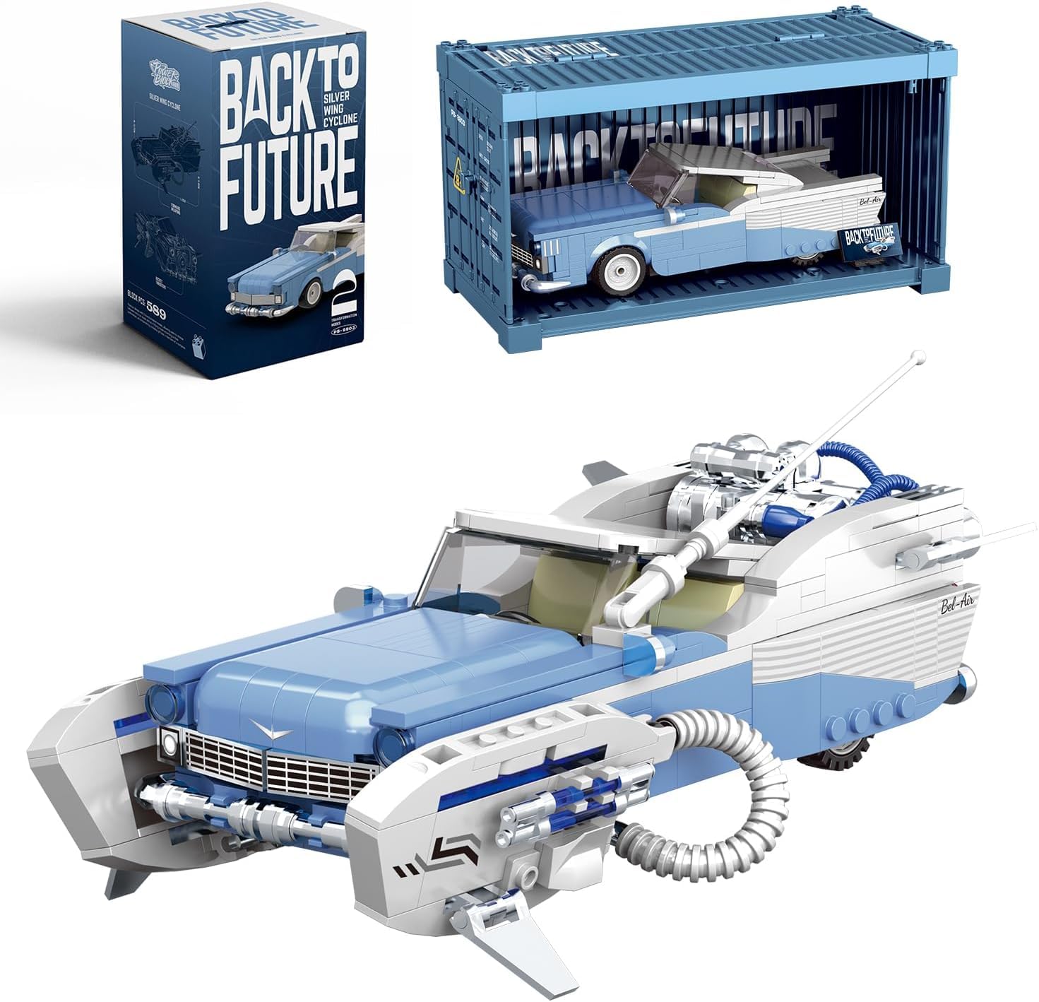Amazon.com: dOMOb Silver Wing Cyclone Chevy Car Building Kit – 589