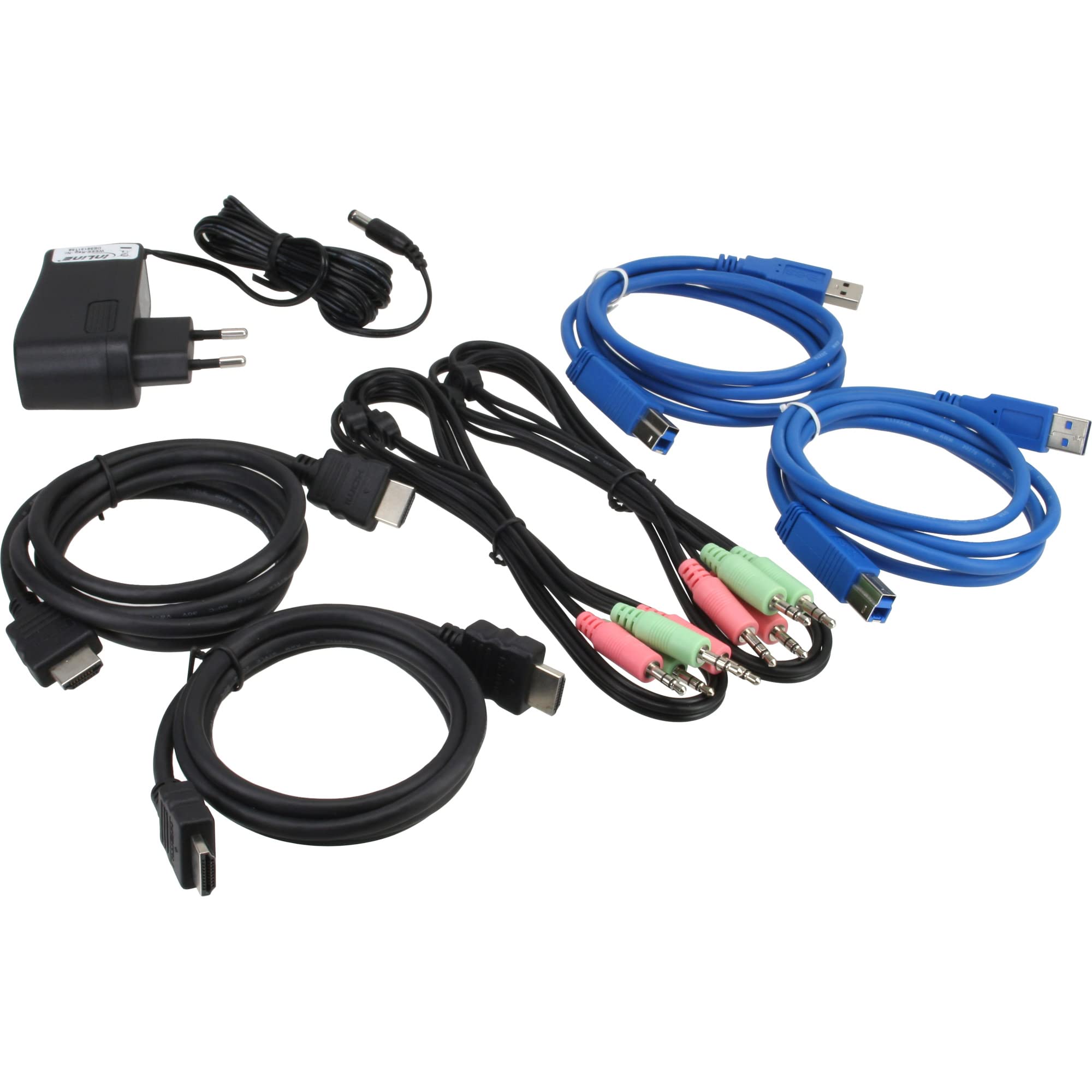 3865792 InLine InLine KVM Switch, 2 porte, USB 3.0 HDMI Audio, FullHD
