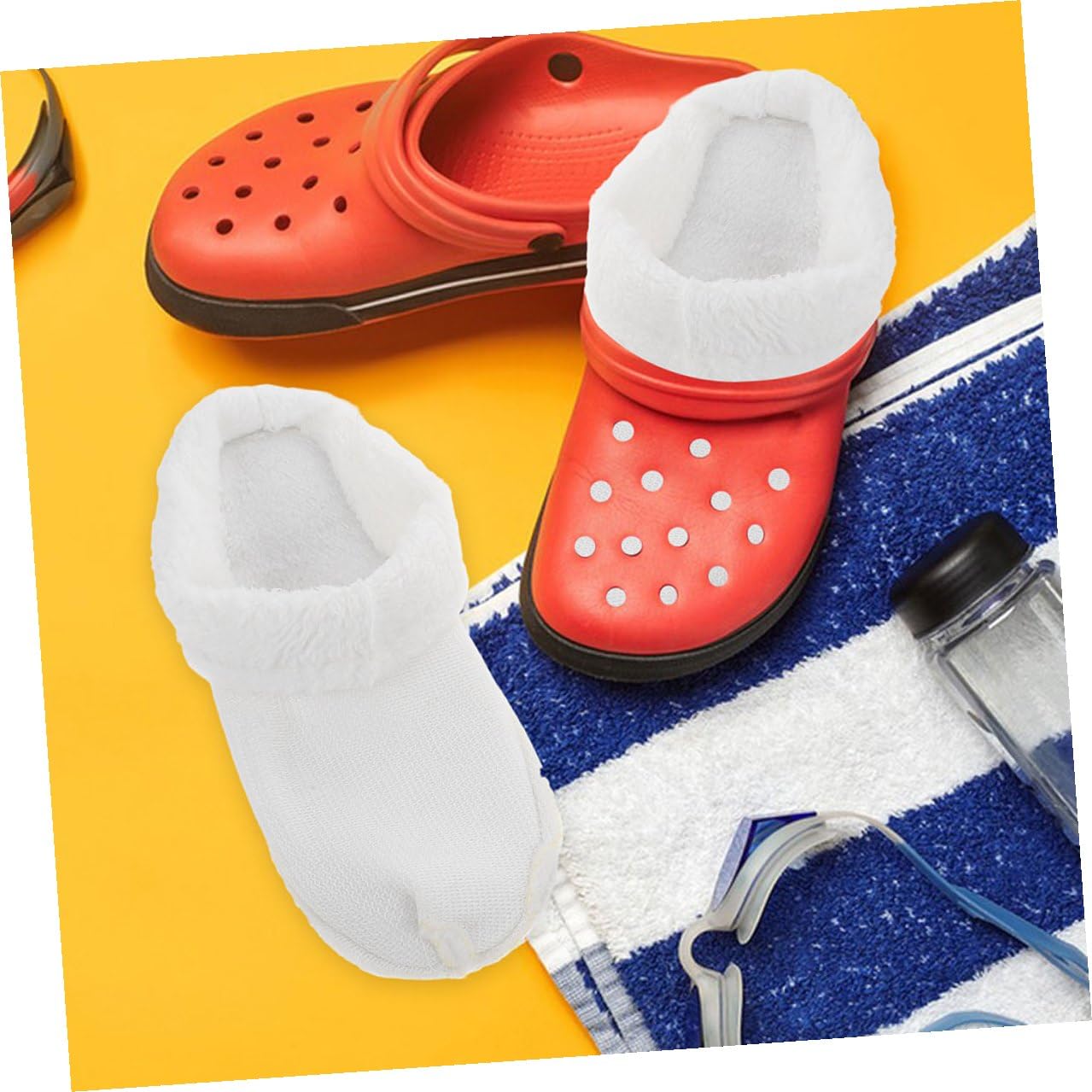 10 Pares Forros de Lana para Zuecos Invierno Plantillas Desmontables y Lavables de Felpa Inserciones Acogedoras para Zapatillas de Casa Hombre y Mujer Aislamiento Térmico y
