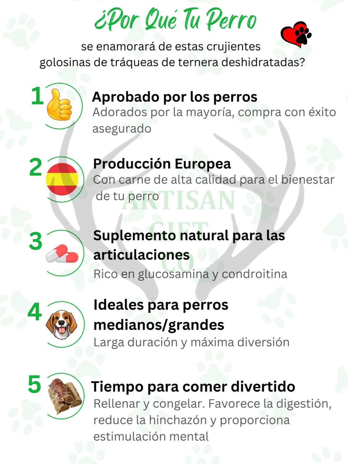 Tráqueas de Ternera para Perros y Cachorros, Anillas de 5 cm., 1 kg. | Snacks naturales deshidratados