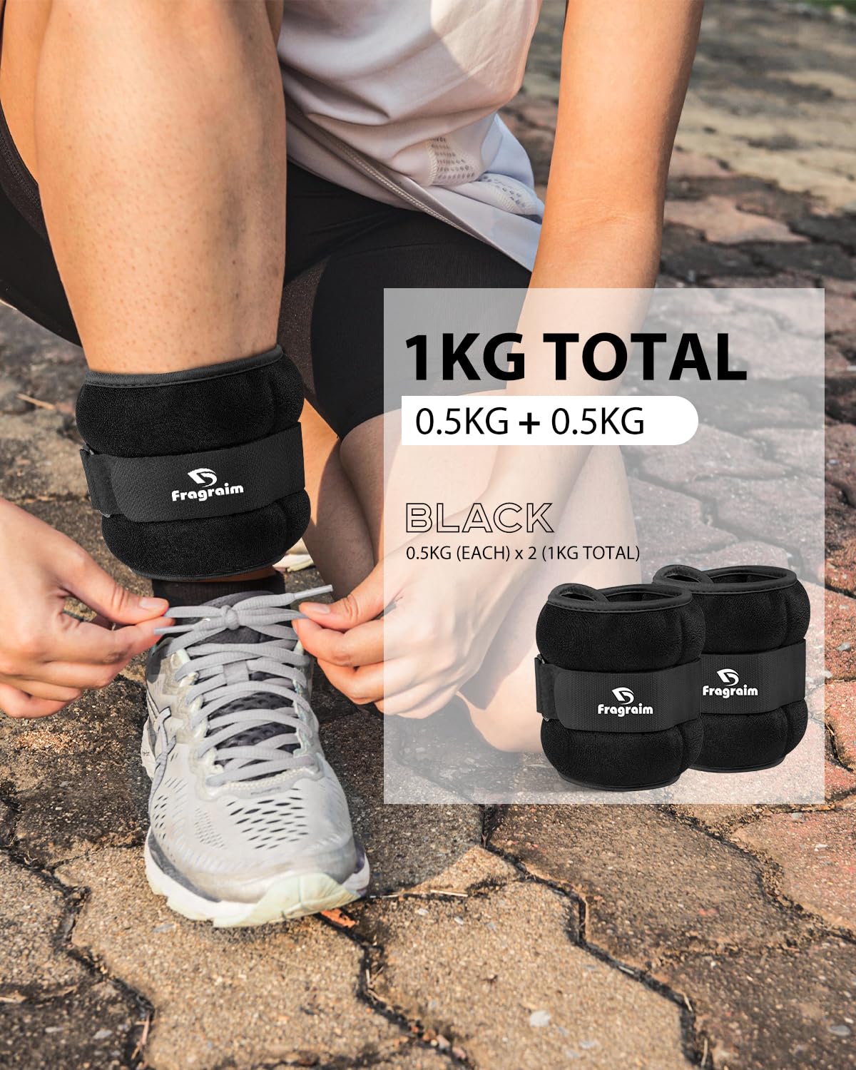 Fragraim Pesi per Caviglia, 1/2/3/4/5/6/10 kg 1 Paio di Pesi per Polso Gamba Braccio per Donne, Bambini e Uomini, Comodi e Morbidi, Perfetti per Ballare, Correre, Camminare, Fitness, Allenamento
