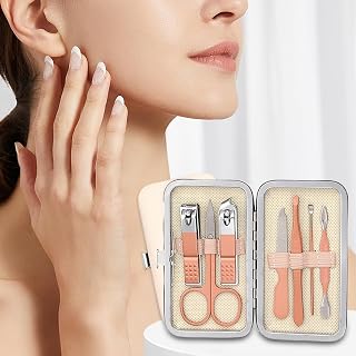 Nail Clipper Set Manicure Kit with 7 Pieces Fingernail Clippers and Grooming Tools in Portable Case for Men and Women