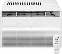 LG LW5025R 5000 BTU Window Air Conditioner Remote Quiet Cools 150 Sq Ft Easy Install Washable Filter