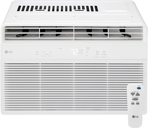 Vista 120 de LG Aire acondicionado de ventana de 10000 BTU [2023] Control remoto con aplicación WiFi, filtro ultra silencioso, lavable, enfría 450 pies cuadrados