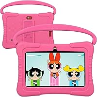 Vista 1 de Tableta para niños, tableta Android de 7 pulgadas y 32 GB para niños pequeños con Bluetooth, WiFi, control parental, cámara doble, GMS, funda a