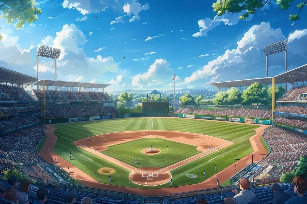 Wooden Jigsaw Puzzle 1000 Piece Baseball Field Puzzle Anime Wooden Jigsaw Puzzles Challenging Educational Fun Interactive Toys for Family Creative Gift