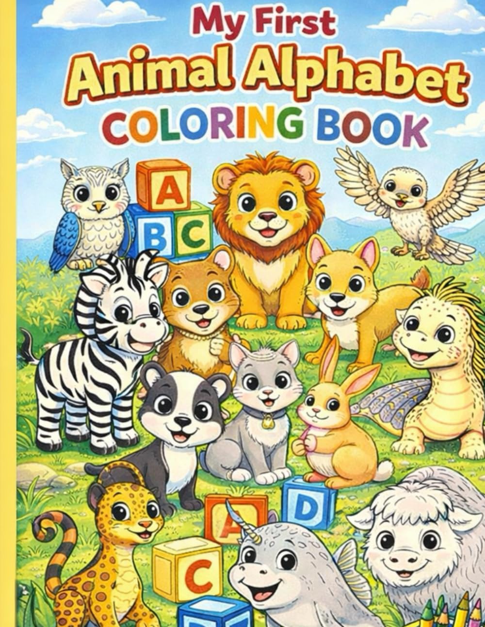 My First Animal Alphabet Coloring Book: A–Z Animal Coloring Pages with Alphabet Tracing for Toddlers, Preschool, and Kindergarten Kids