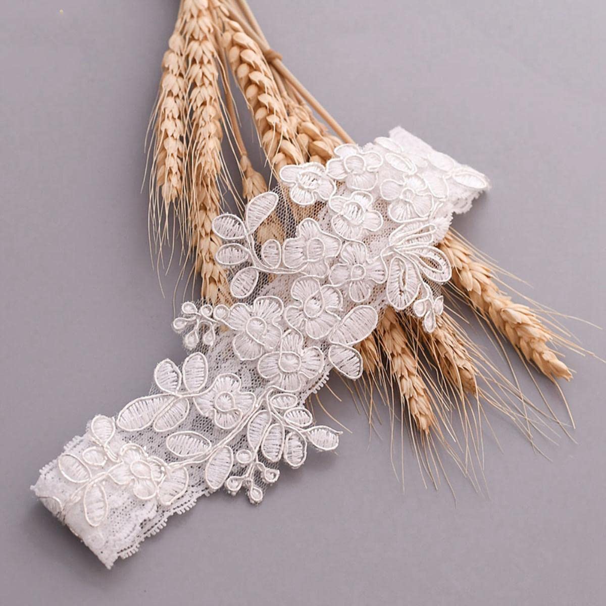Lady Sexy Giarrettiera Calza Pizzo Giarrettiera Cinture Gambe Anello Imbracatura Cintura da Donna Giarrettiera da Sposa per ragazza-TH06 (TH06 B)