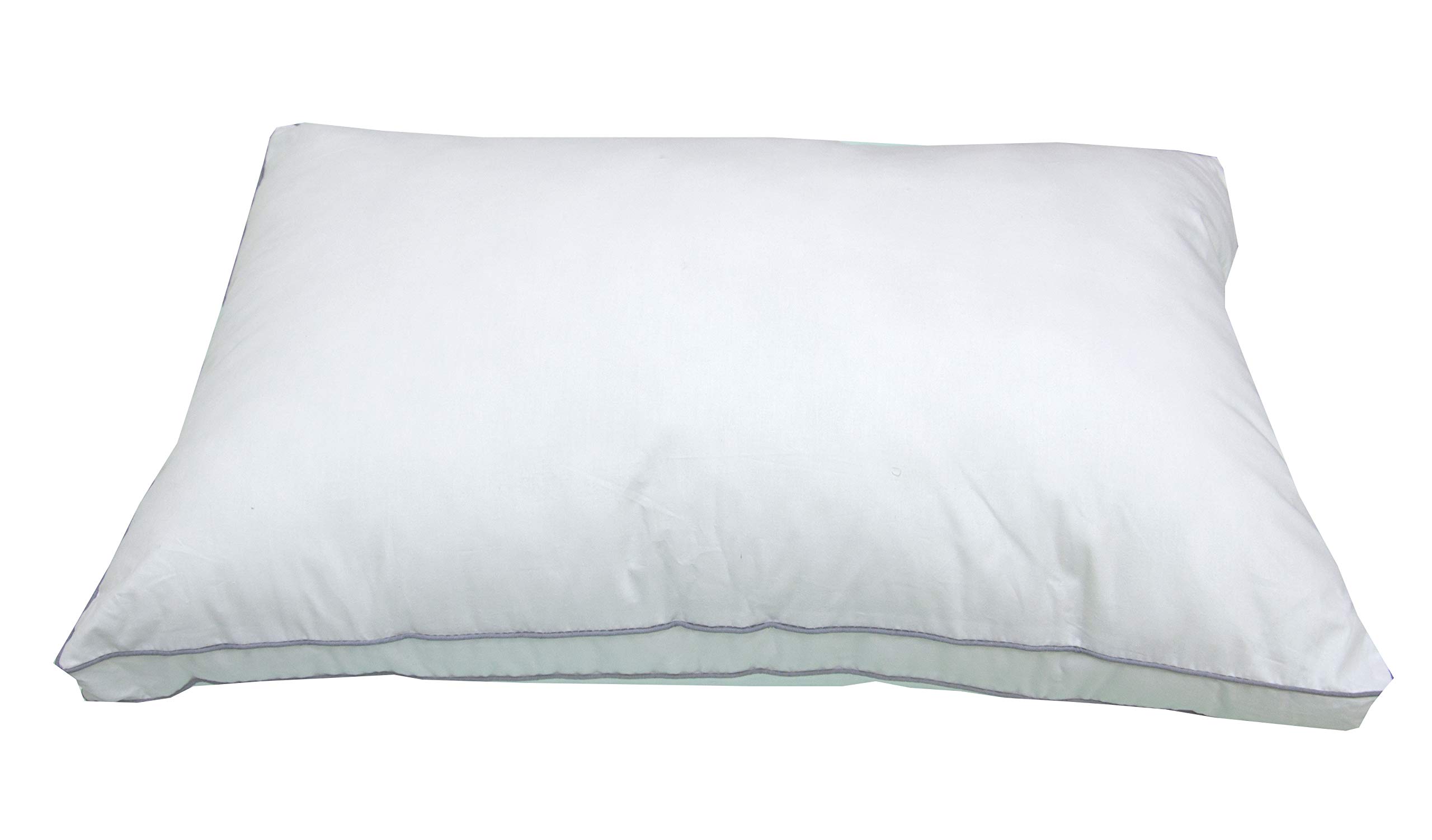 Hotel Linen Klub 180 TC Cotton Pillow with Double Piping - Filled with 100% Soft Microfiber, Size: 50 x 75 + 4 cm, Luxurious White for Exceptional Comfort and Support for a Restful Sleep