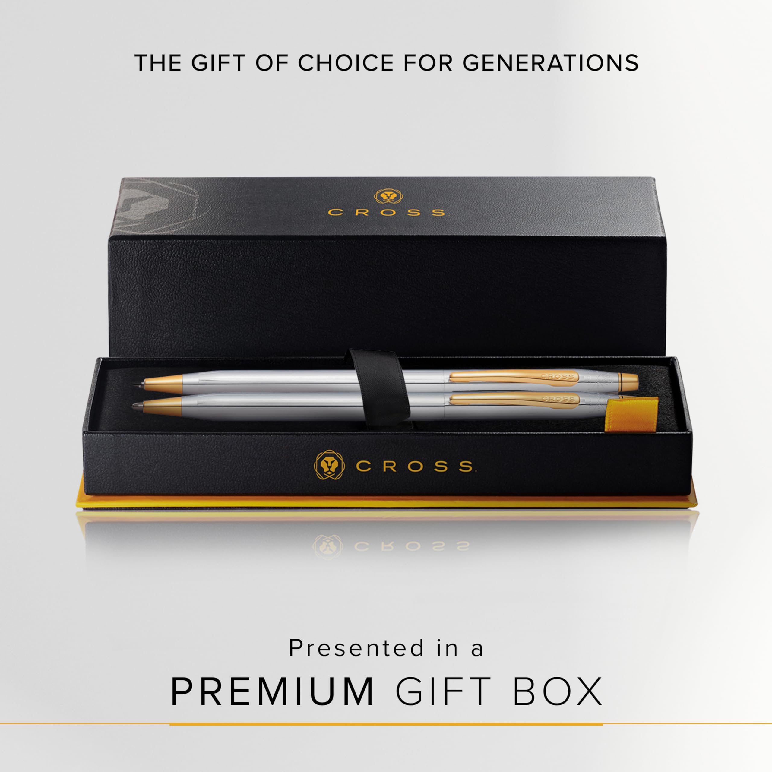 Cross Classic Century Refillable Pen Pencil Gift Set Presented in a Luxury Gift Box - Medium Point Black — view 4