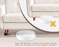 Vista 3 de OneDream Bloques elevadores de madera para muebles, juego de 4 elevadores de cama de 1 pulgada, elevadores redondos de madera maciza resistente