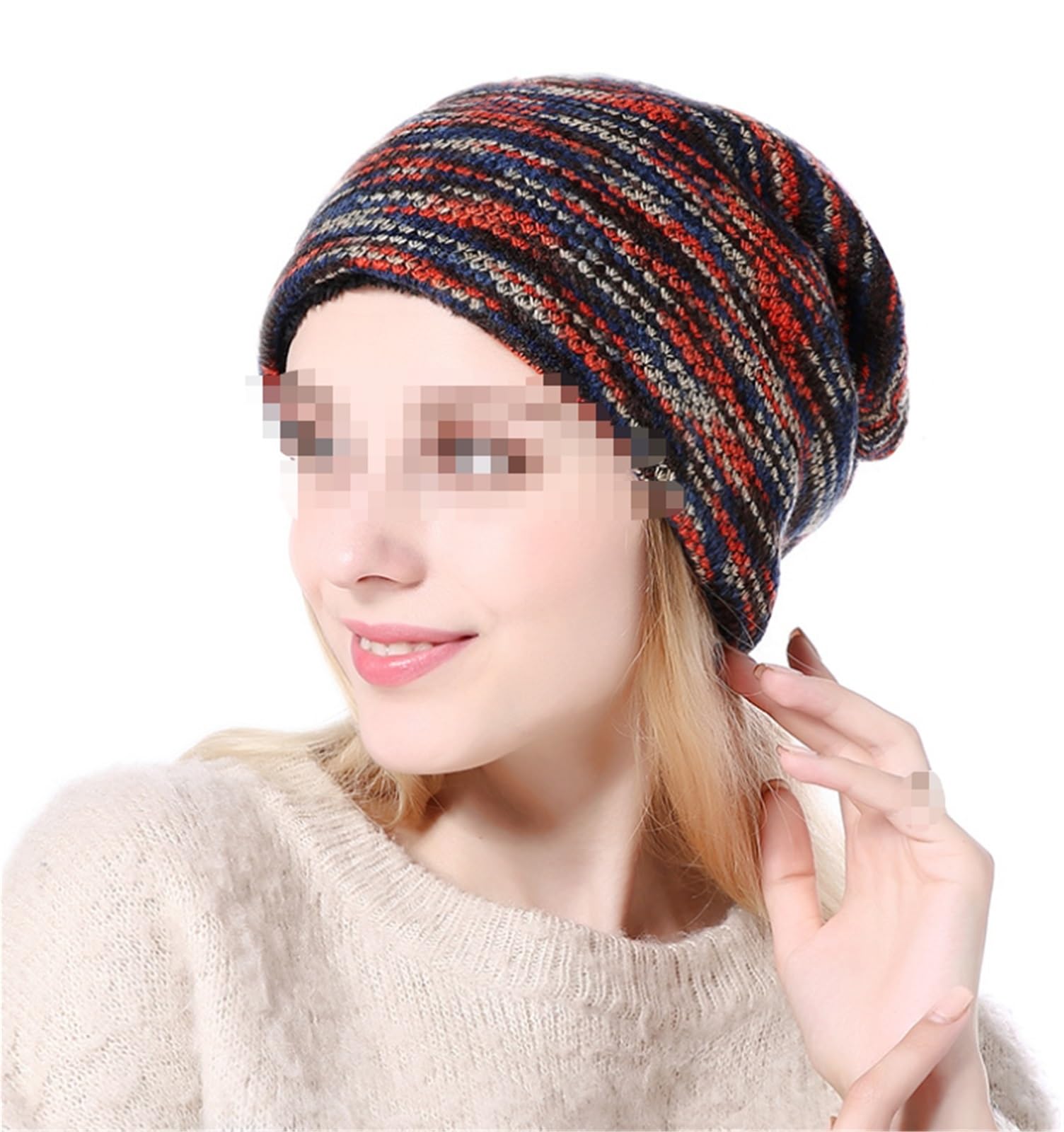 Czapka Zimowa Czapka Typu Beanie Dla Mężczyzn I Kobiet, Gruba, Ciepła, Wiatroszczelna Czapka Narciarska Z Czaszkami, Czapka Z Dzianiny Na Zewnątrz Ciepła Czapka