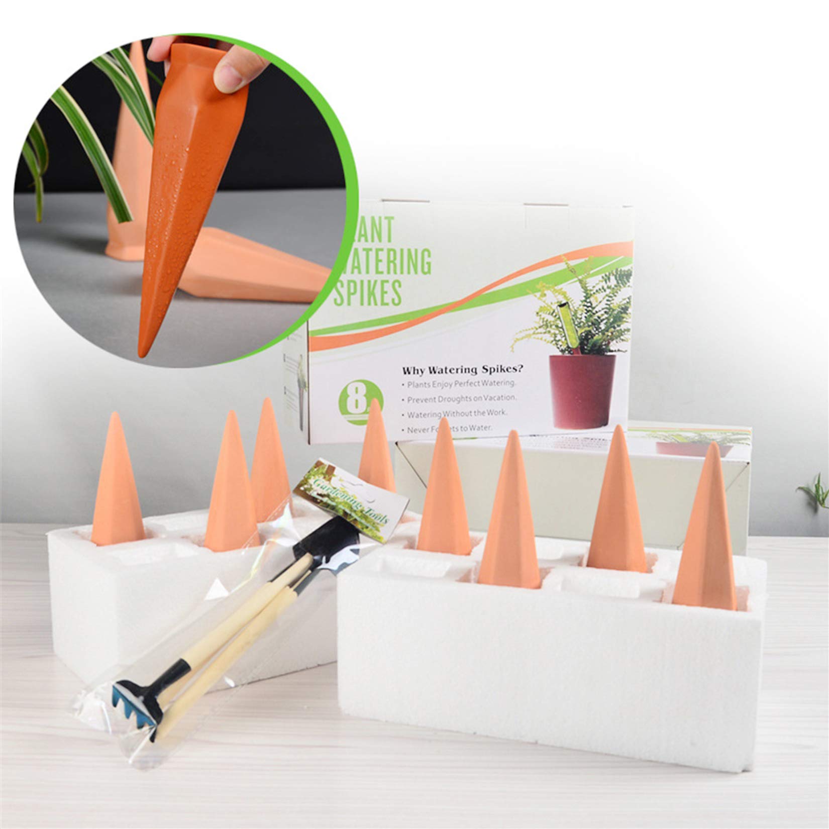 RoseFlower 8 Pcs Kit di irrigazione Automatica Dispositivo Irrigatore Domestica Acqua per Piante Innaffiatore Automatico per Vasi Acqua Piante Vacanze Sistema per Domestica,Interni,Fiori,Bonsai#3