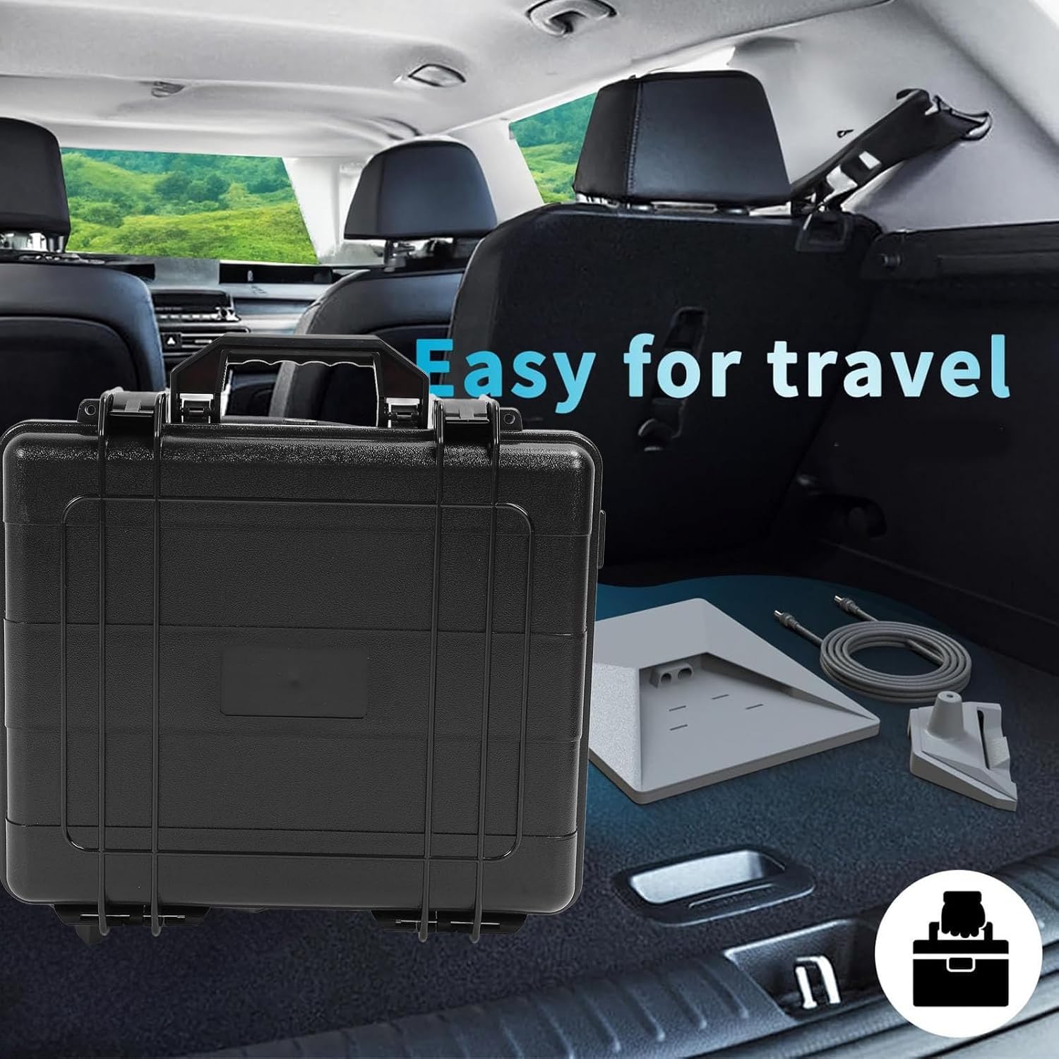 Mini Case, Hard Travel Case for Mini with Molded Foam for Mini Dish, Power Supply, Cable & Ethernet Cable, Kickstand and Pipe Adapter, Hard Case