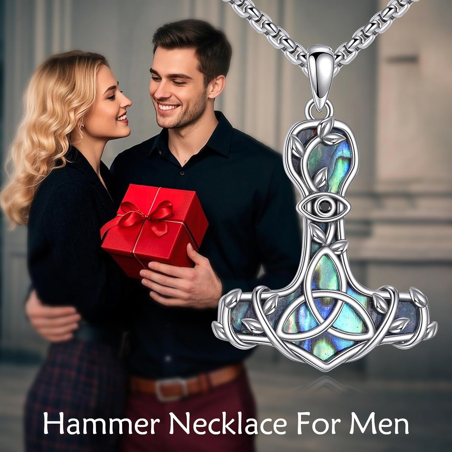 Mjolnir Necklace Sterling Silver Thors Hammer Necklace Viking Pendant Amulet Pendant Viking Jewelry Gifts for Women Men - Image 6