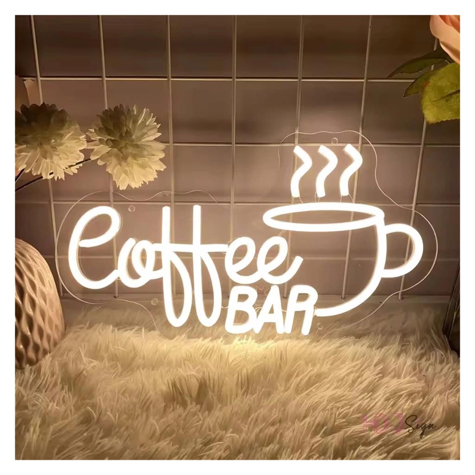 SHOUXI Sign Lamp Coffee Neon Sign for Cafeteria Restaurant Luminous Business Signs Home Wall Decorations Lights(35x20.4cm)