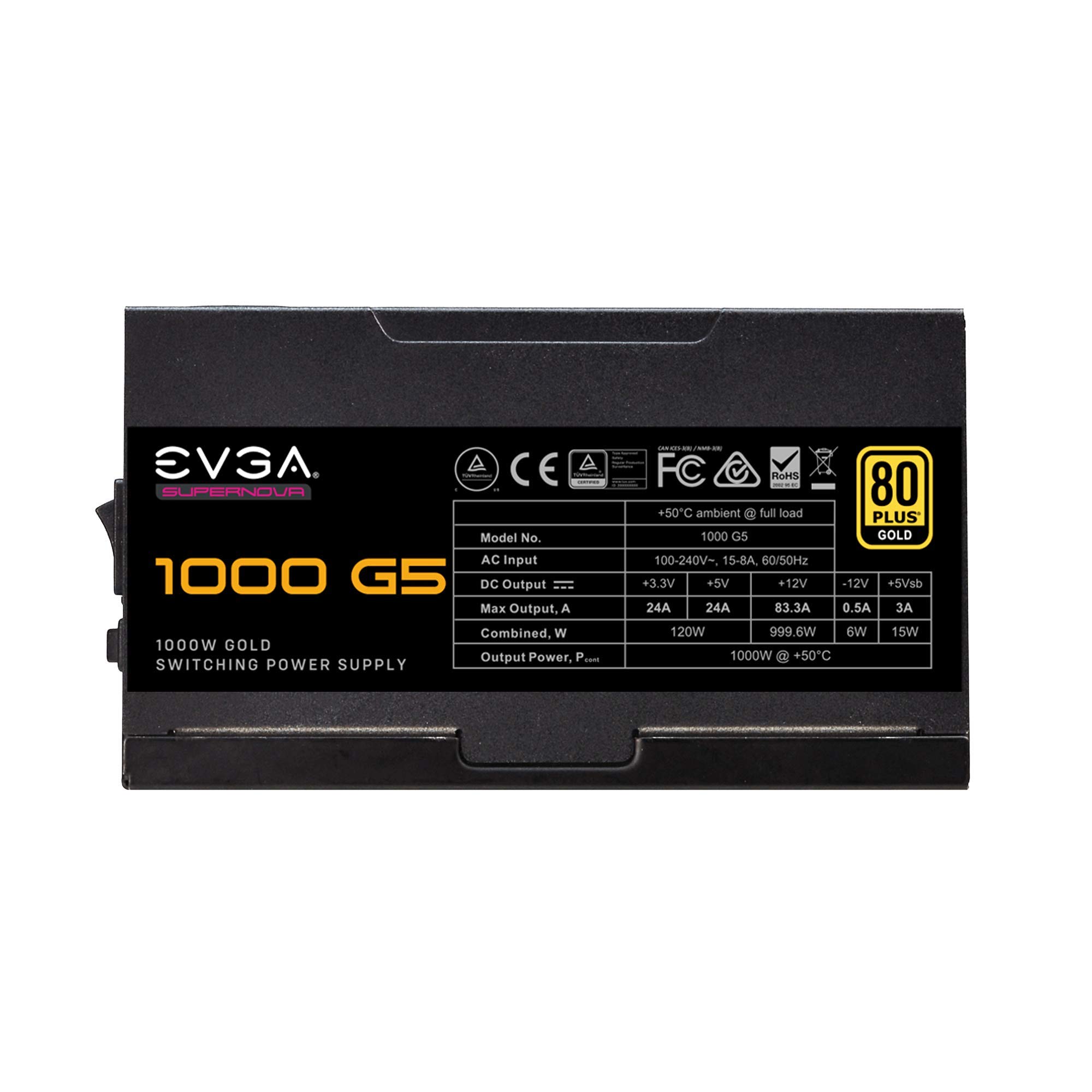 EVGA Supernova 1000 G5, 80 Plus Gold 1000W, Fully Modular, Eco