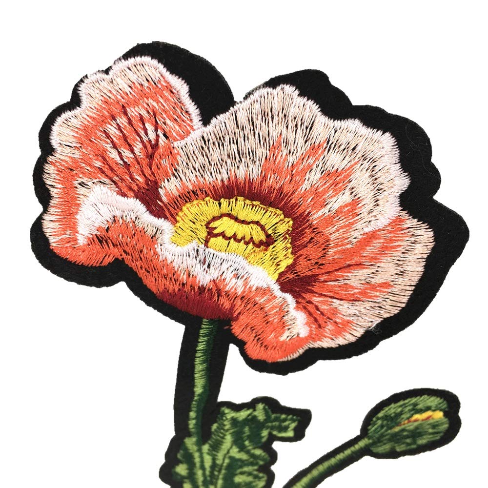 創作アップリケケシの花額入り