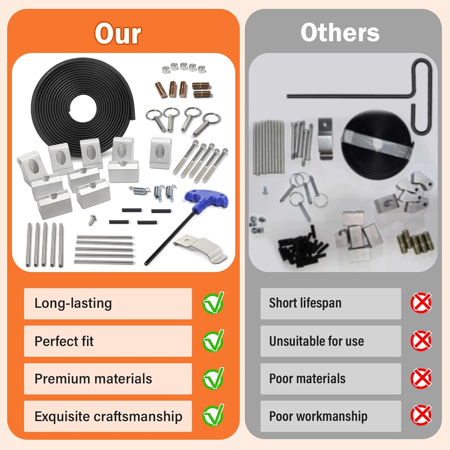 10819 Brake Tune Up Kit, Brake Parts for Tapco Pro 14 and Pro 19, Pro II, Pro III, and Pro 2000 10'6", High-strength material for enhanced durability