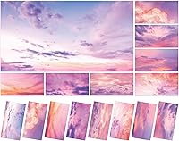 Wiooffen 8 Pack Sunset Fluorescent Light Covers with 80 Magnets - 4x2 Ft Magnetic Filters for Classroom Office School Ceiling Lights Easy Install