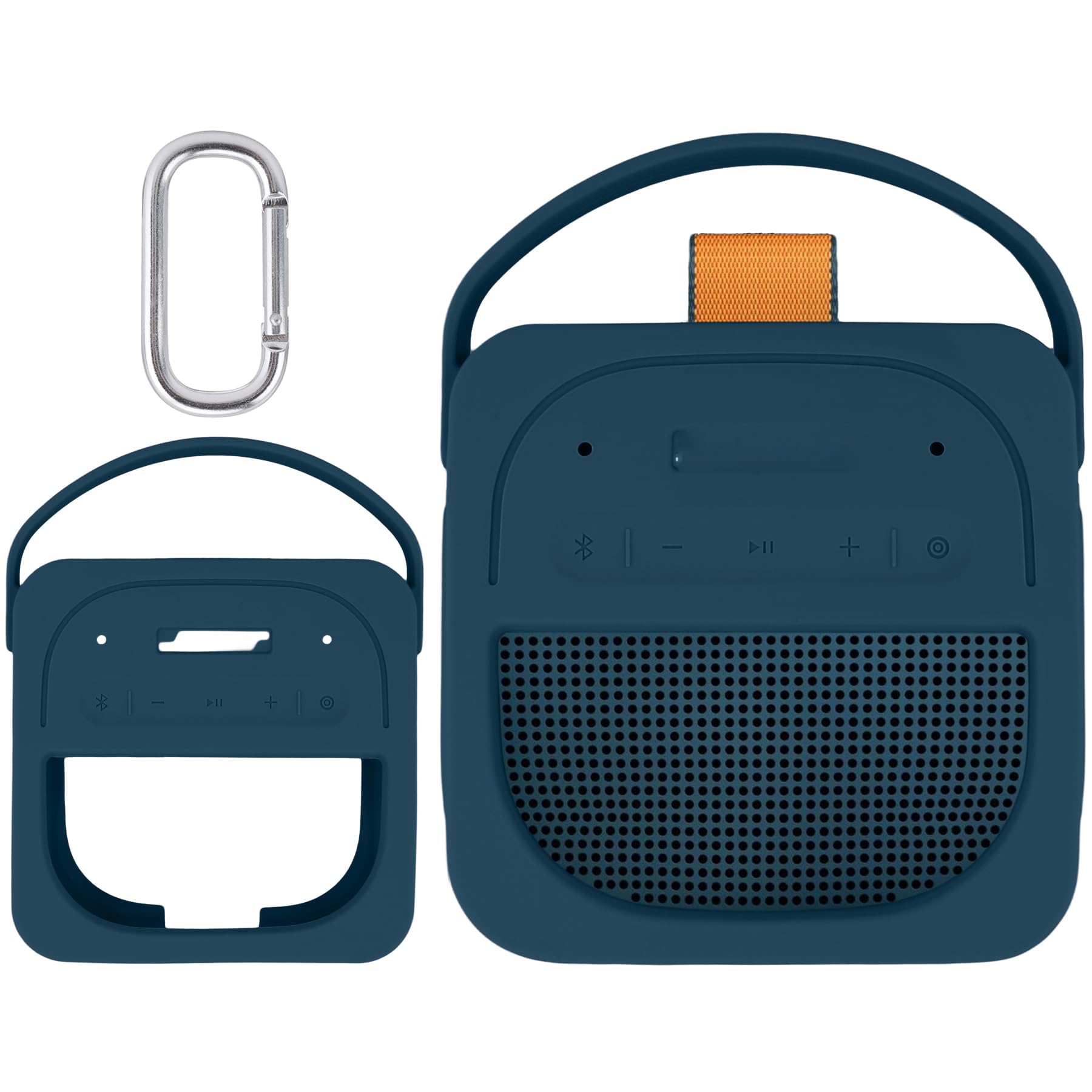 Aenllosi Bose New SoundLink Micro przenośny głośnik Bluetooth 2. generacji, silikonowy ochronny futerał podróżny, tylko etui, głośnik nie jest dołączony, granatowy