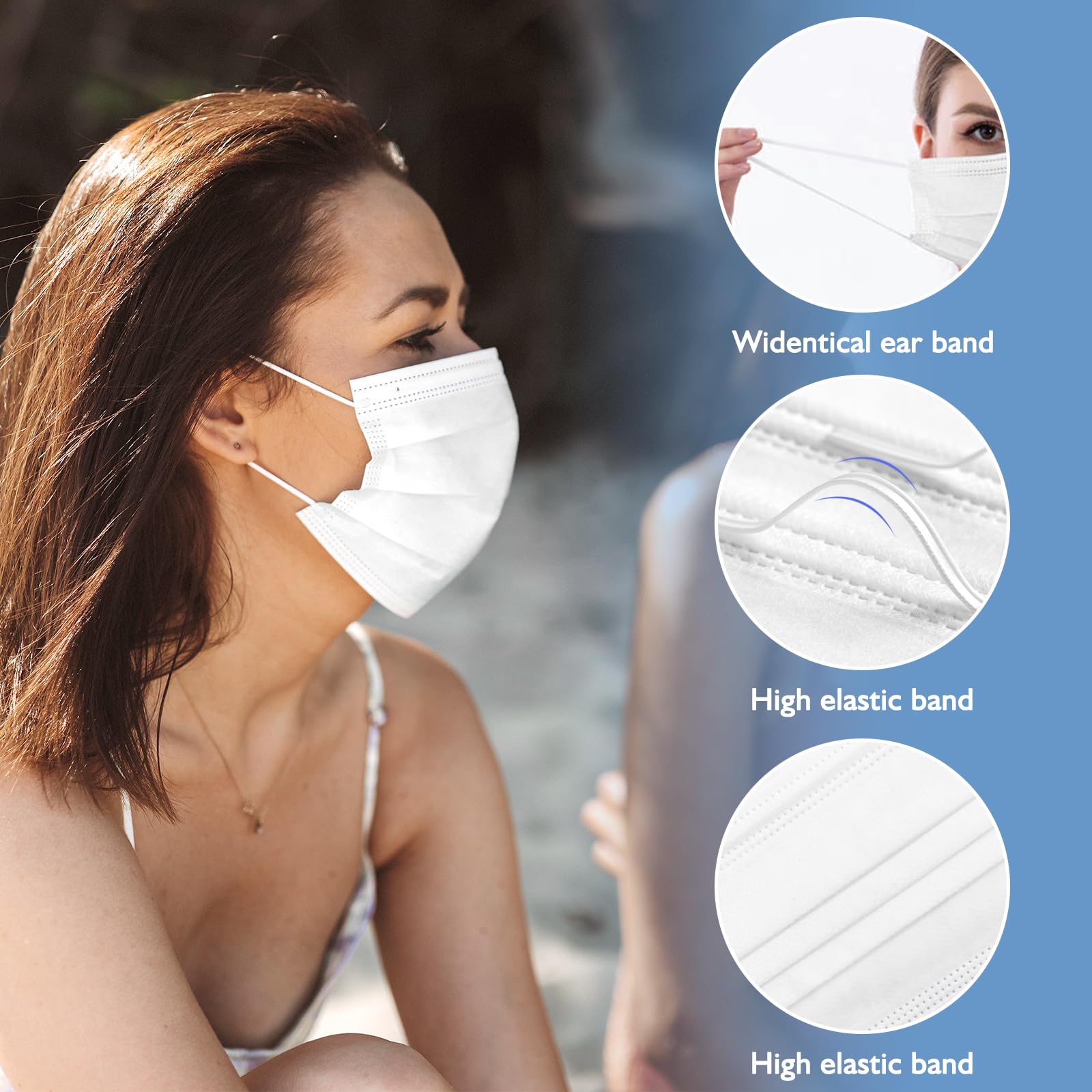 Disposable Face Masks - 100 Pack -4 Disposable Face Masks - 100 Pack -4