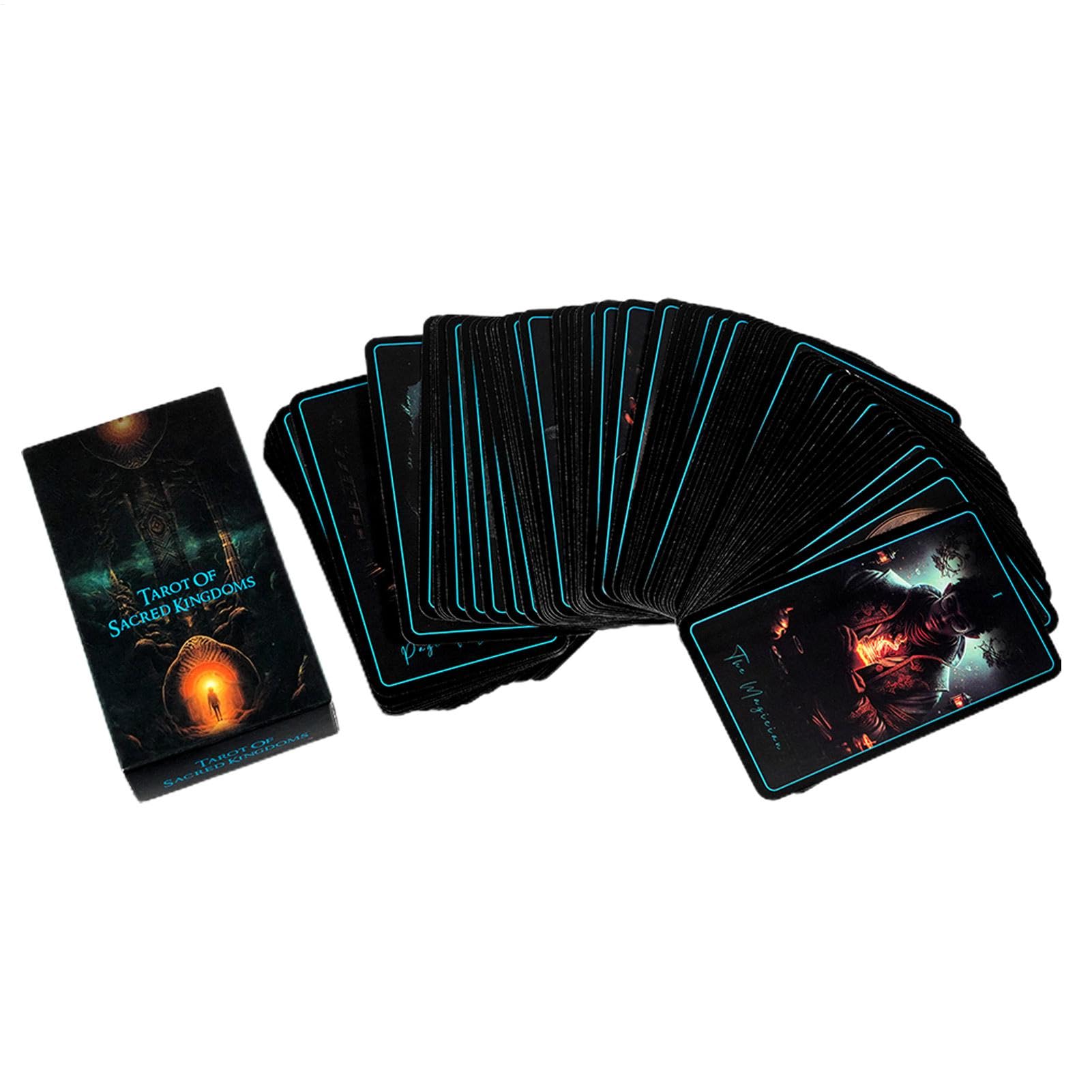Sacred Kingdoms Tarot, Fortune Counting Deck Mystical Tarot Cards, Nowicjusz Tarot Divination Tools, 78 kart tarota, Pokład na karty duchowe, zaawansowana talia tarota
