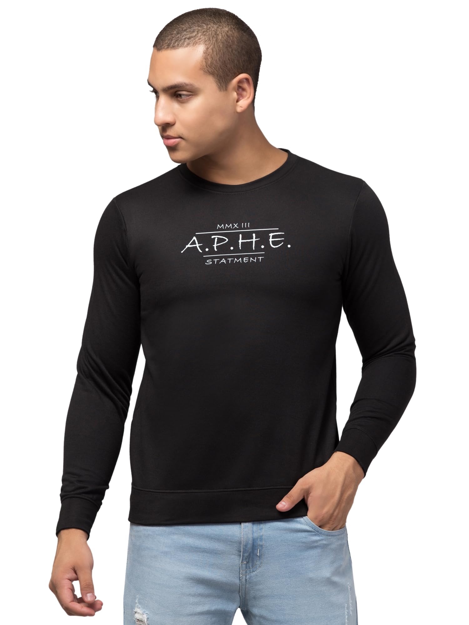 Men's Full Sleeve Round Neck Fleece Sweatshirt