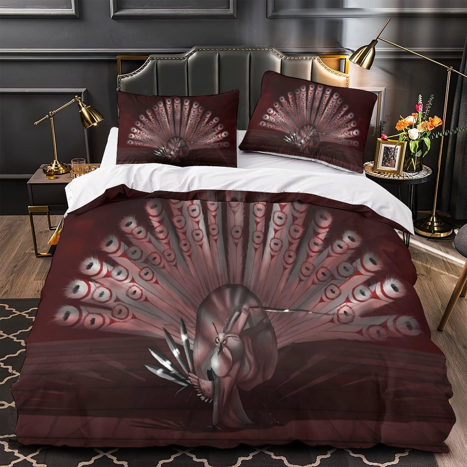 Housse de couette dragon 3d microfibre résistante et confortable