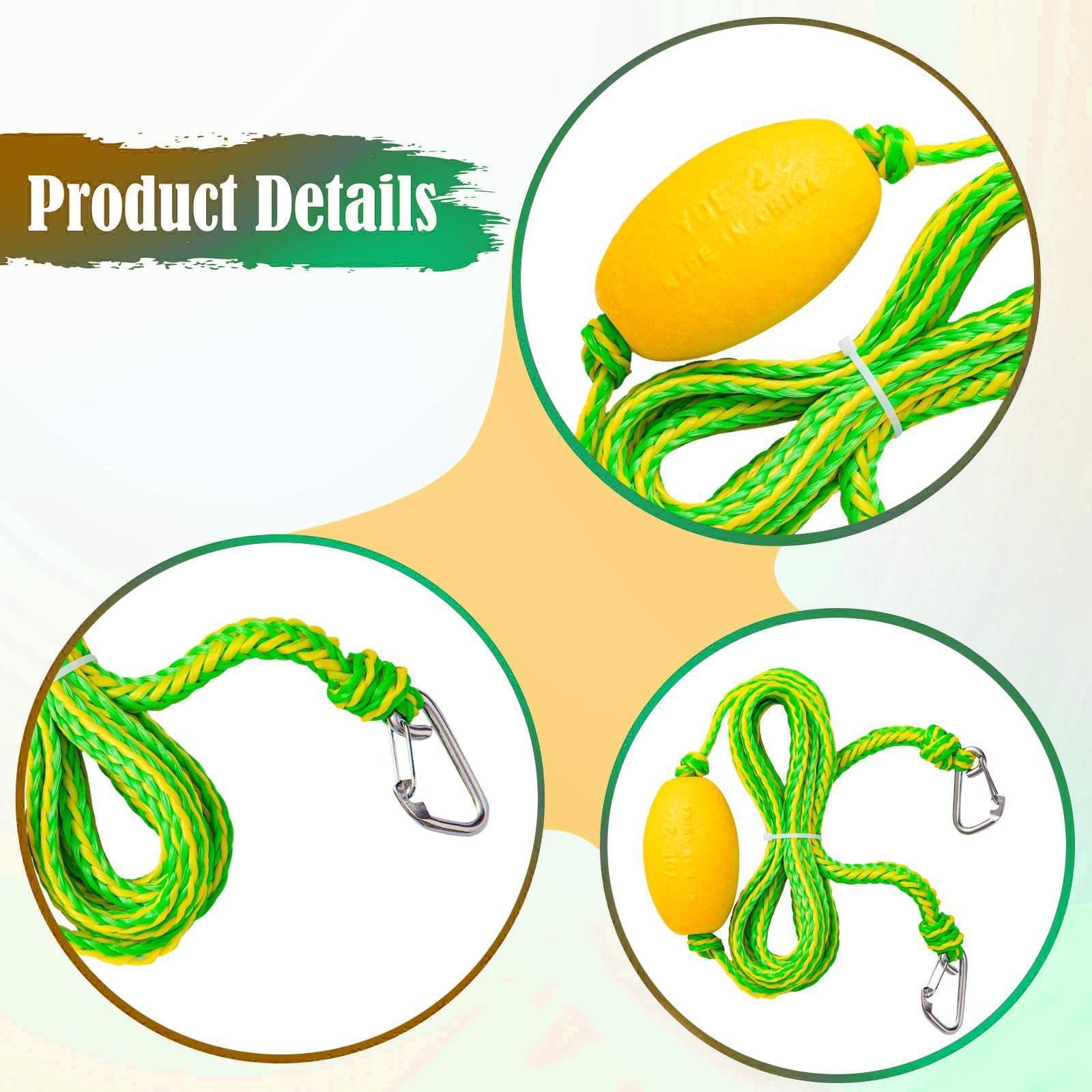 Corda Traino Kayak Galleggiante per Boa Ancoraggio Fune Traino Deriva Kayak Corda Ancoraggio Accessori Imbarcazione con Aggancio Rapido in PVC