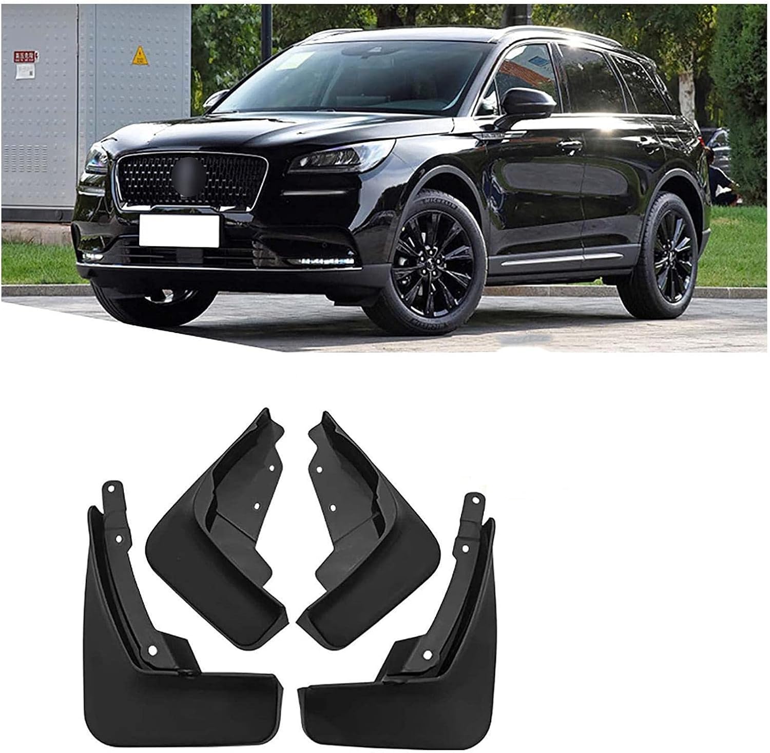 A-Premium 4-Piece Mud Flaps For Lincoln Aviator 2020-2025 – Front & Rear Splash Guards