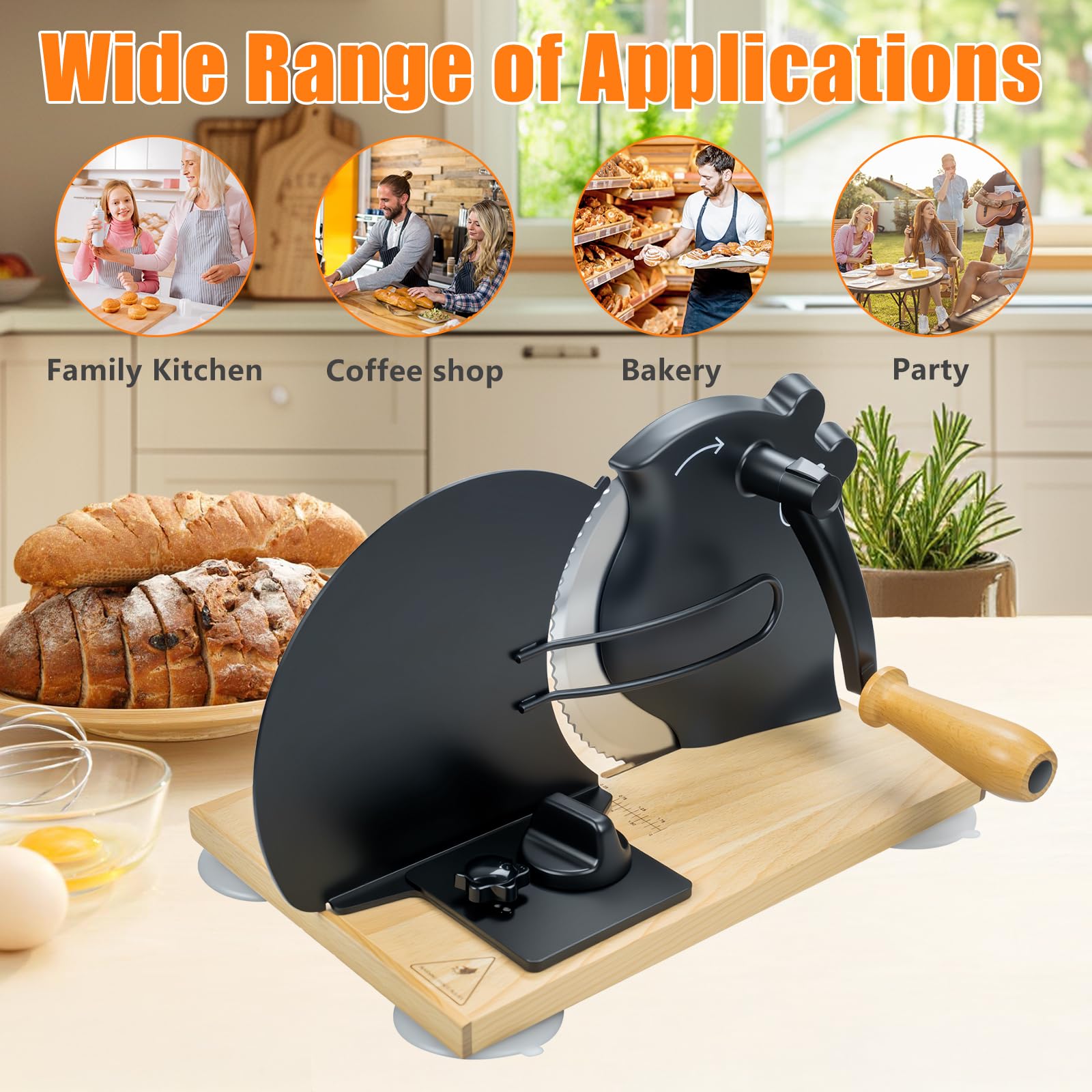 Manual Bread Slicer - Perfect Slices Every Time -5 Manual Bread Slicer - Perfect Slices Every Time -5
