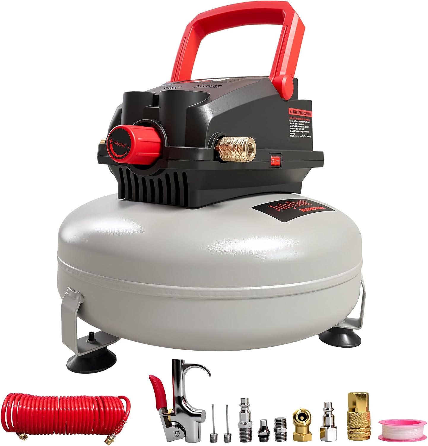 3 Gallon Pancake Air Compressor, 120V/60HZ 0.5HP, Max 110PSI, Aluminum Wire Motor, Portable Compact Air Compressor for Home, Garage & DIY Projects