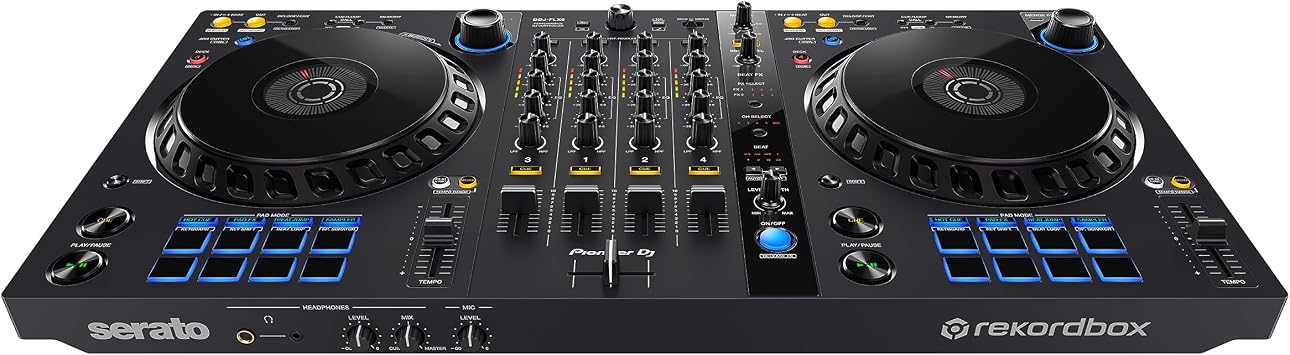 Pioneer DJ DDJ-FLX6 - 4-deck DJ Controller with 2 Track Playback Decks, 2 Sample Playback Decks, and Built-in USB Audio Interface