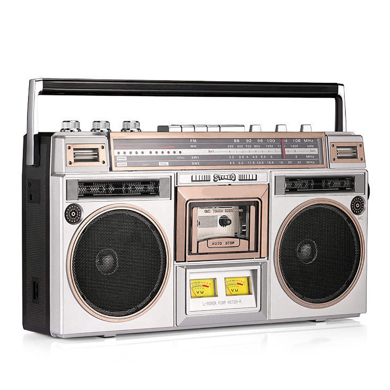 COYEUX Boombox Bluetooth Portatile, Boombox a Nastro per Lettore retrò Stile Anni '80, con Radio AM/FM, Supporto Ingresso SD/USB, Ideale per Viaggi di riunioni di Famiglia
