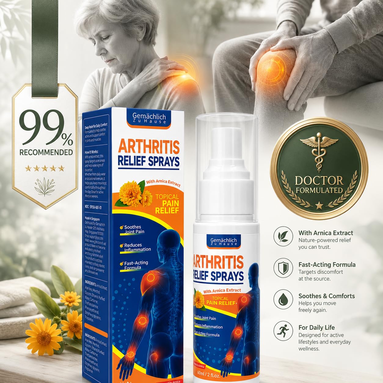 2026 Upgrade Arnica Spray for Joint Relief【NDC Listed—Fast Relief】 — Amazon image 2