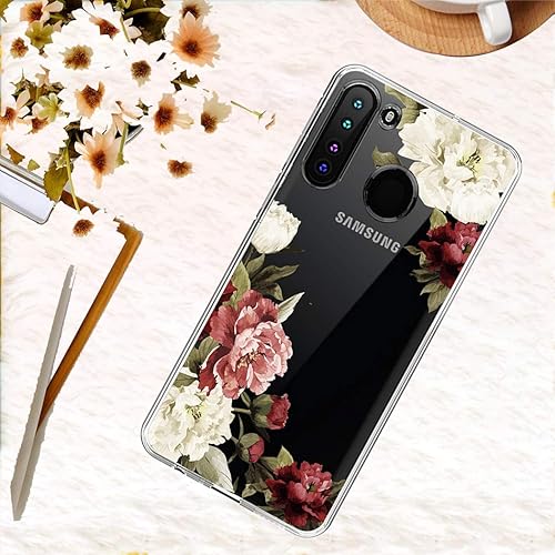 Miniatura 6 de Funda para Galaxy A21 (no compatible con A21S), Galaxy A21 para niñas, delgada, a prueba de golpes, patrón transparente, suave, flexible, TPU