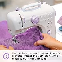Vista 6 de Sewing Machine for Beginners with 12 Built-in Stitches, Mini Sewing Machine with Foot Pedal, High-Low Speeds, Portable and Sewing Enthusiasts (505)