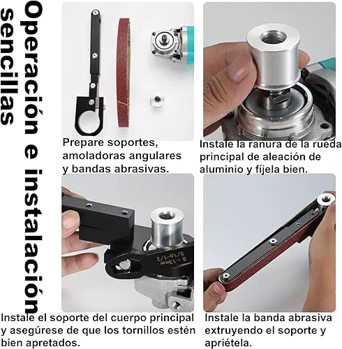 Miniatura 5 de Herramienta de conversión de amoladora angular, herramienta de amoladora modificada para lijadora de banda, accesorio para pulidora de lijadora de
