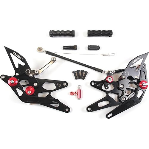 Arashi (Version 2.0) Rearsets for Yamaha YZF R1 2004 2005 2006 Motorcycle Accessories Adjustable Footrests Foot Peg Rear Sets Black 05 06