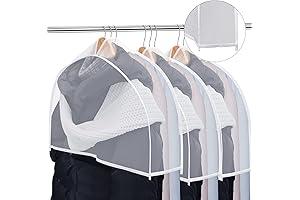 Pack of 16: 4" Gusseted Shoulder Covers for Breathable Clothes Storage