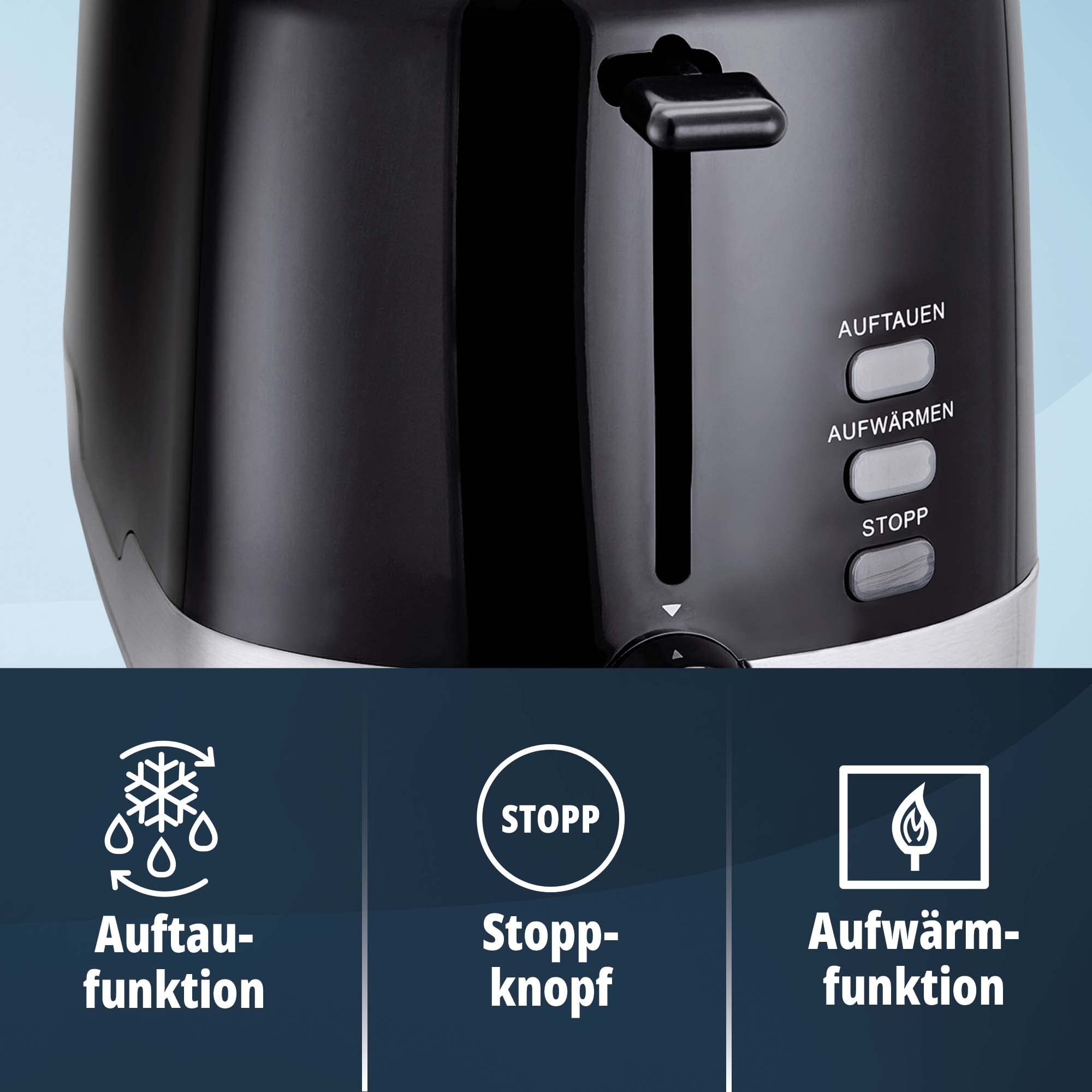 KHG Wasserkocher und Toaster Set 2-teilig 2200 850 Watt 1,7 Liter 2 Scheiben Toast Küchenset Schwarz