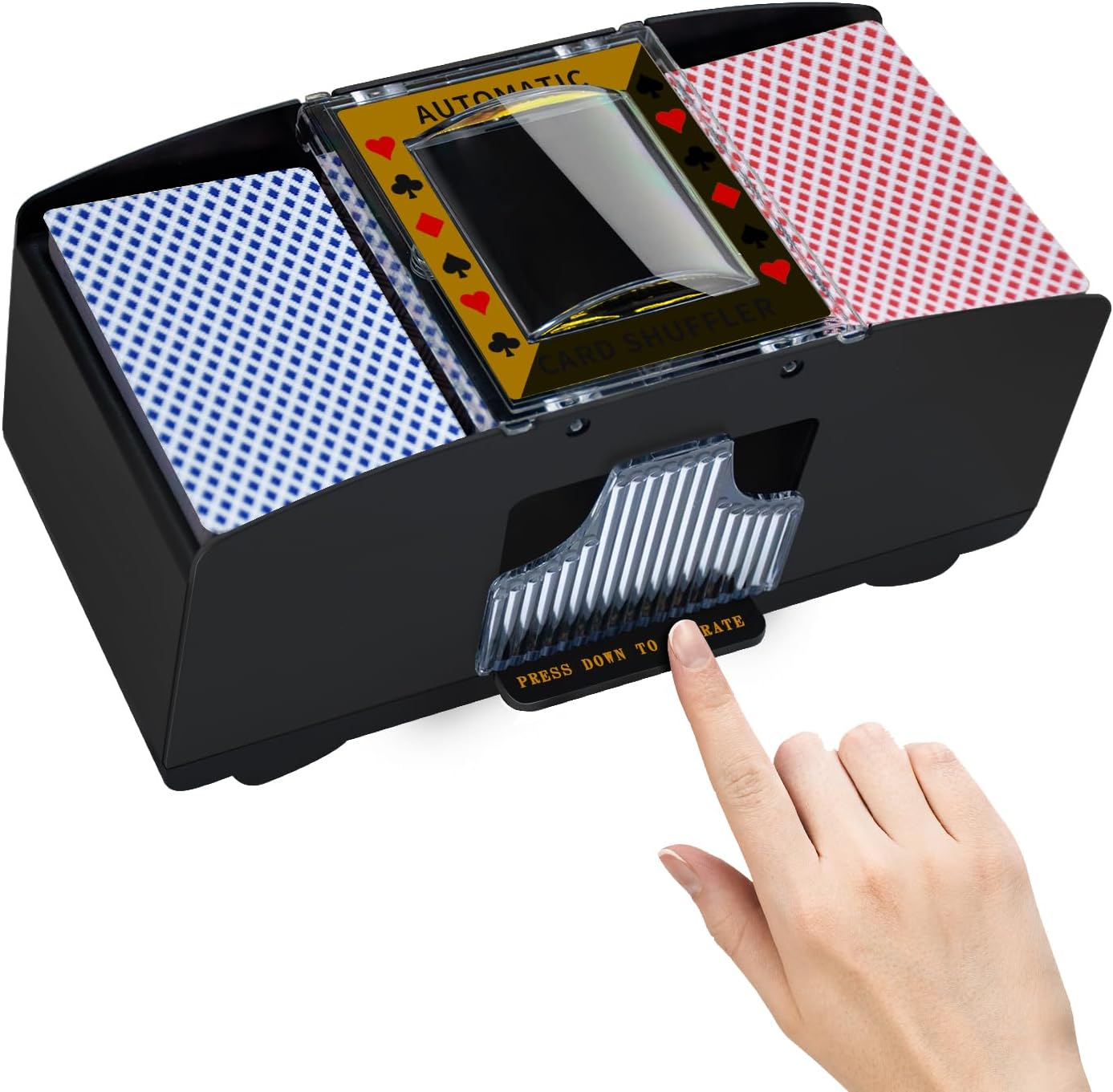 G GO . HO Card shuffler 2 Deck, Battery Operated Automatic